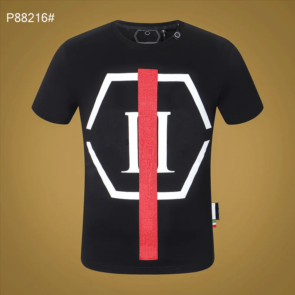 

Plein-Brand Tshirts Mens Diamond T-shirts Best Casual Cotton Quality Top Tees T-shirt Fashion 2021 New Summer Menswear