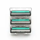 Бритвенное лезвие для мужчин 3 шт.коркоркор., двухслойный кассета для ухода за лицом для бритвы из нержавеющей стали, бритвенное лезвие для ручной бритвы