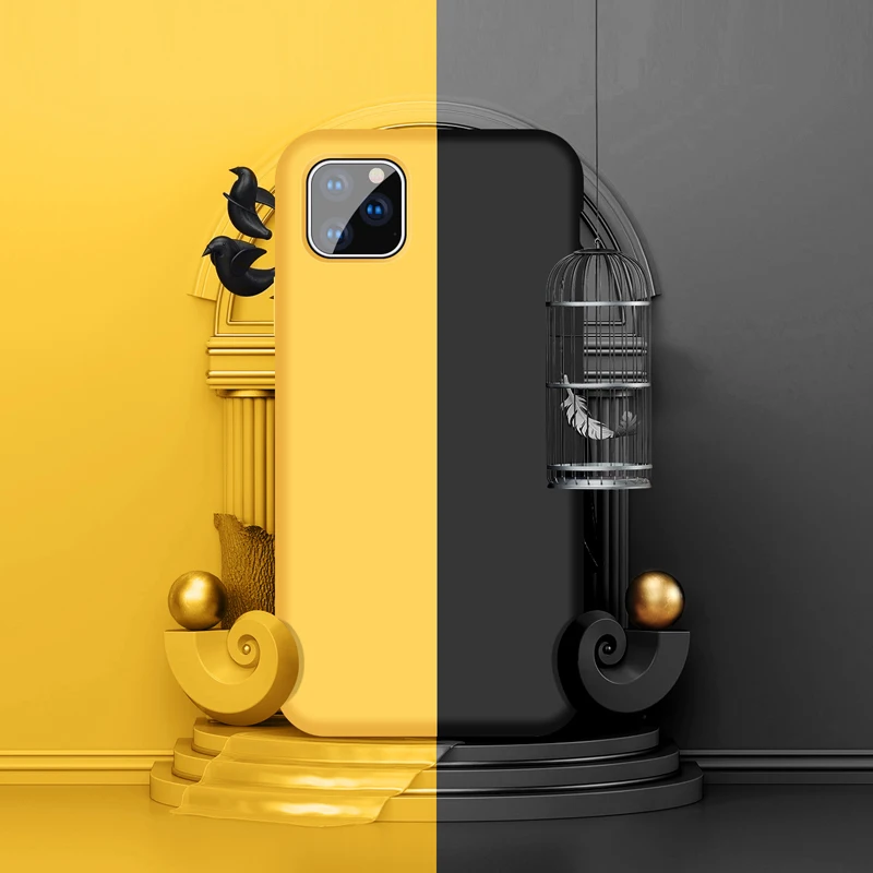 Мягкий гелевый резиновый жидкий силиконовый чехол для телефона для iPhone 11 Pro X XS MAX XR 8 7 Plus 6s 6Plus задняя крышка полный защитный чехол