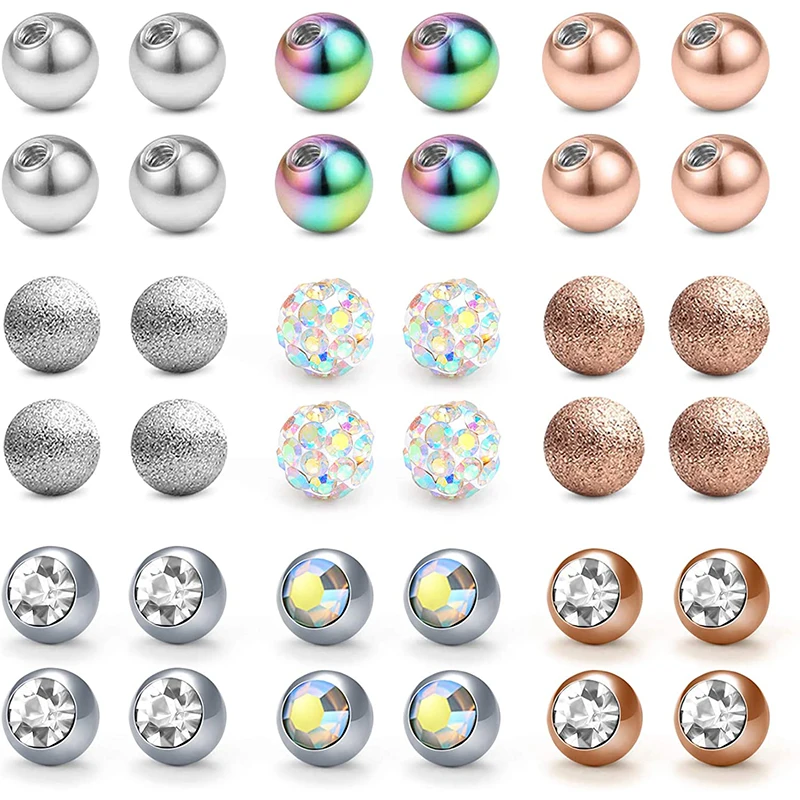 Сменный шарик для пирсинга 14 г Промышленная Штанга кольцо бровей языка пупка