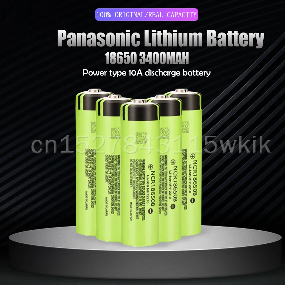 Оригинальный литиевый аккумулятор Panasonic NCR18650B 3 7 в 3400 мАч перезаряжаемая батарея