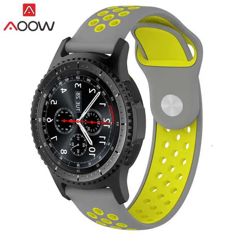 20 мм 22 мм силиконовый ремешок для часов для samsung gear S2 S3 Huami Amazfit Sport резиновая Замена браслета ремешок для часов быстросъемный