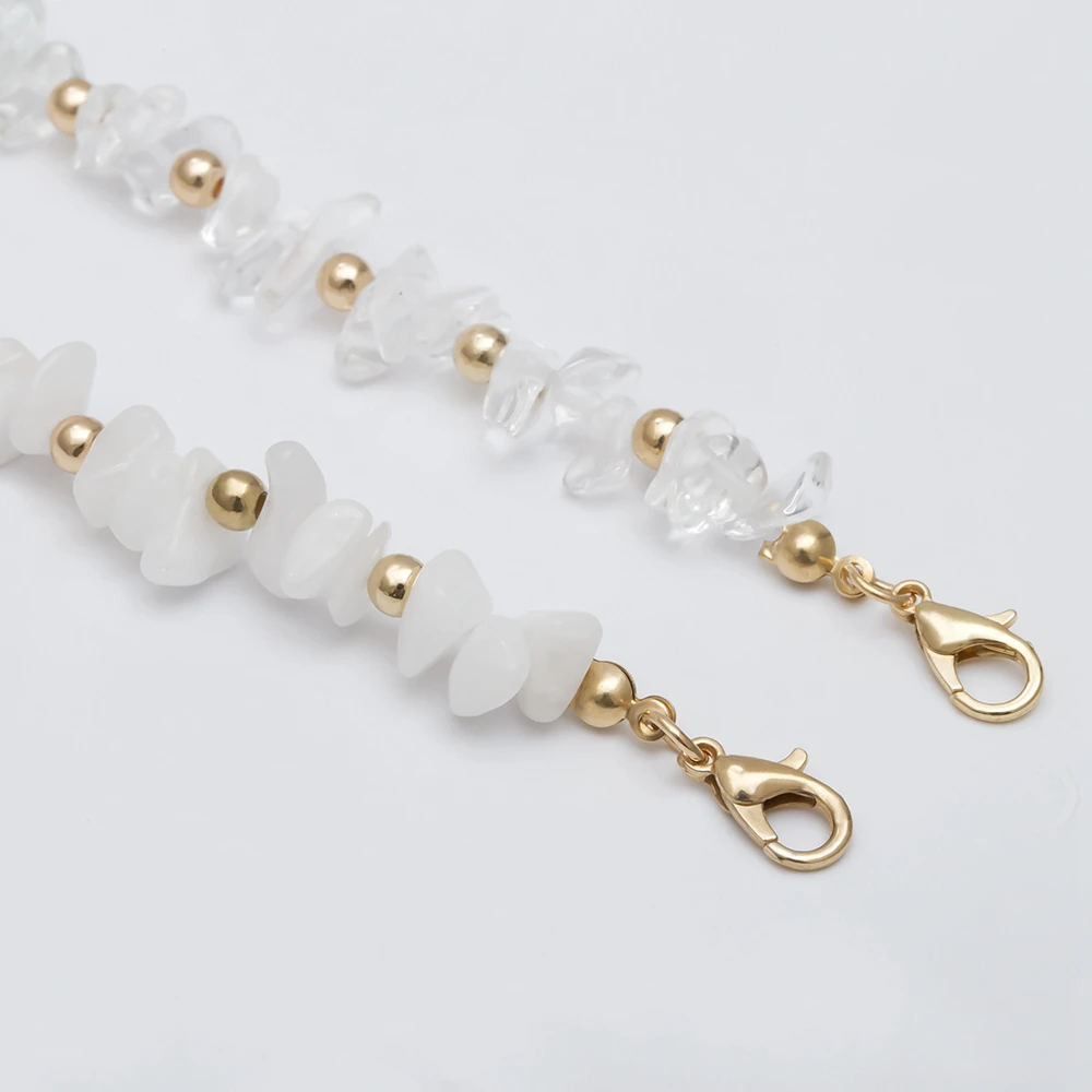 Женское ожерелье с ракушками белый чокер из ракушек Puka удлиненной цепочкой