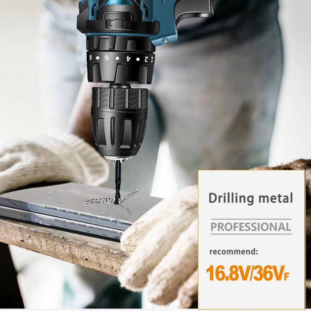 Ударная дрель электрическая ручная с литиевой батареей 16 8 в/36 В|Электрические