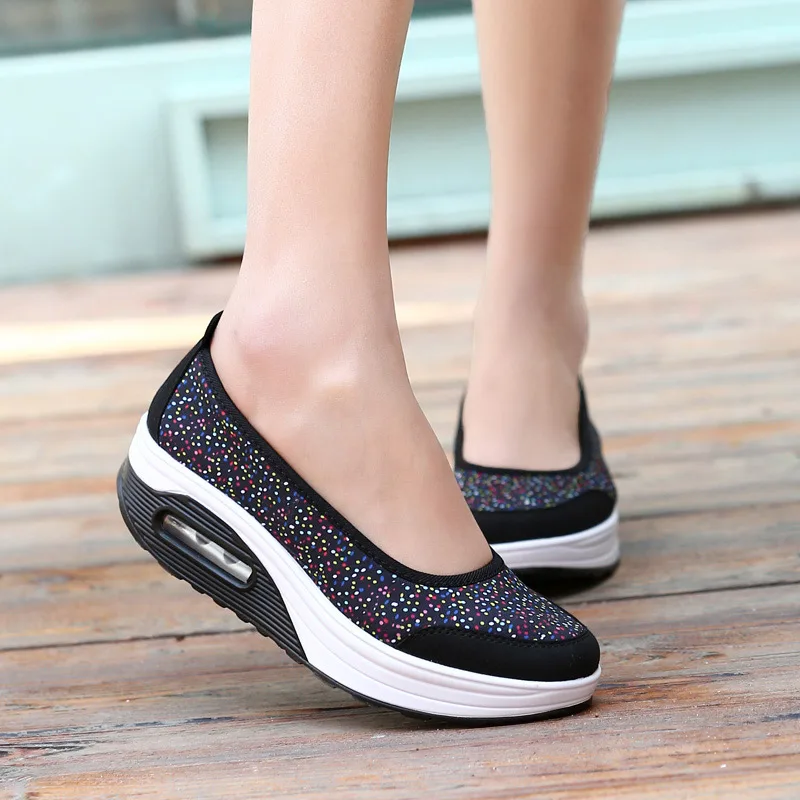 

New Casual Shoes Woman 2021 Hot Printing Breathable Mesh Platform Shoes Women Sneakers Tenis Feminino Print Women Shoes