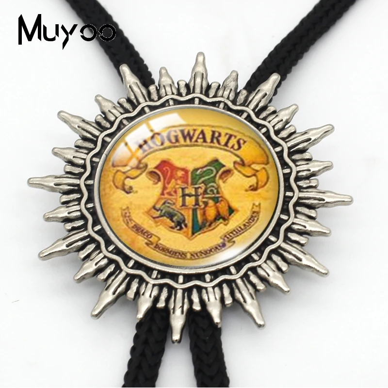 2 Боло-00165 Хогвартс Слизерин Hufflepuff школы ювелирные изделия западные Боло Галстуки Гриффиндор Ravenclaw металлические шеи галстук ожерелья подарки - Окраска металла: 2