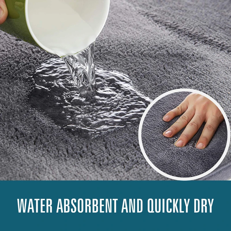 

Kitchen Thick 60*90CM Non Slip Mats Foam Bath Mat Absorbent Bath Rug For Bathroom Rugs Large Washable Shower Pads Carpets