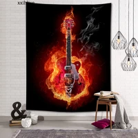custom guitar tapestry wall boho decoration home decor psychedelic wall tapestry abstract carpet wall cloth tapestries 70x95cm