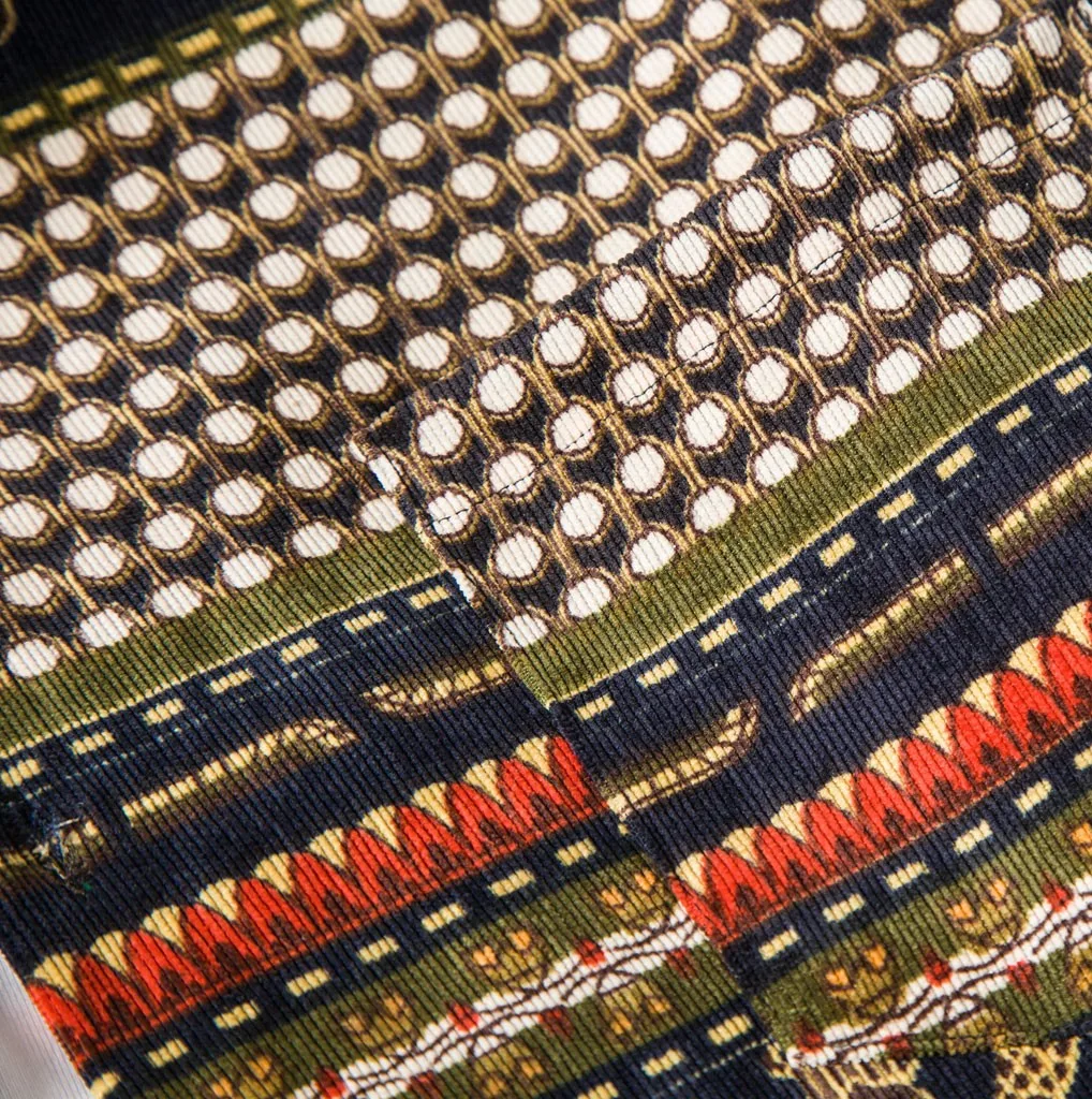 Рубашка мужская Вельветовая в полоску с длинным рукавом стиле ретро | Мужская