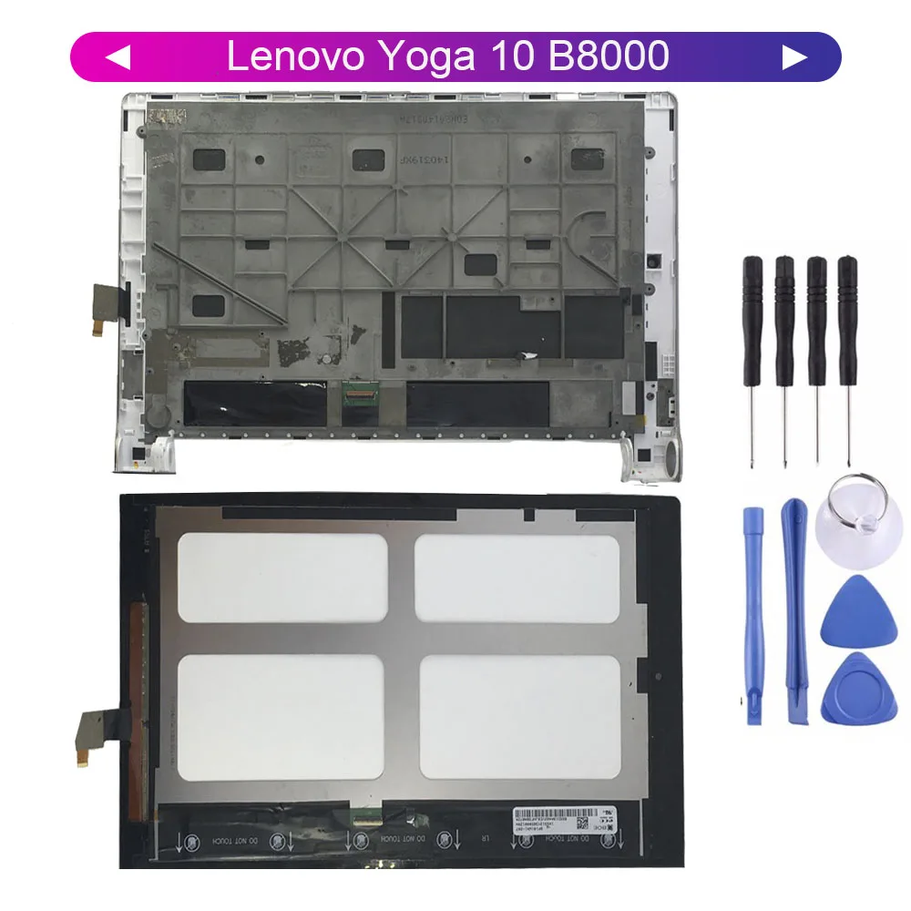 KUERT для lenovo Yoga 10 B8000 60046 60047, ЖК-дисплей, дигитайзер, сенсорная панель, стеклянная сборка с заменой рамы