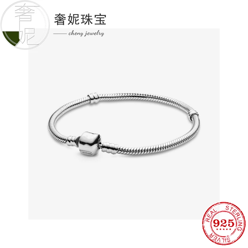 

Fit Original Pan charms bracelet beads S925 sterling silver Hot selling women's snake chain women's fashion jewelry