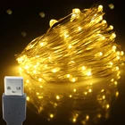 Водонепроницаемая светодиодная гирлянсветильник с питанием от USB, 10 м