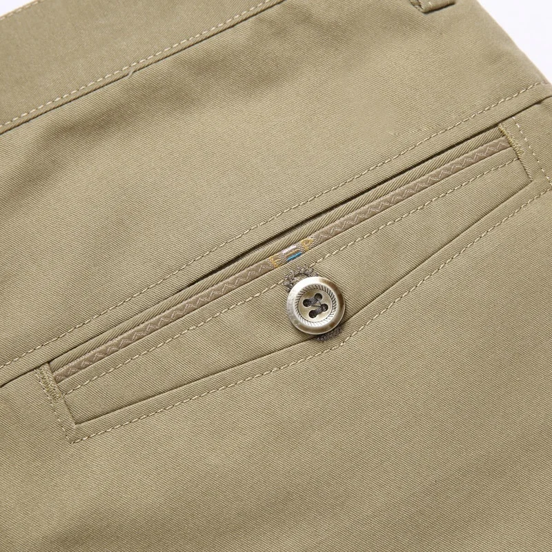 Mens Pants Cotton Casual  Stretch Male Trousers Man Long Straight High Quality Plus Size Suit Pant