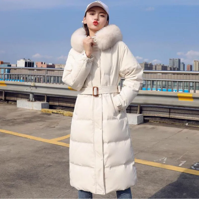 

Women's Winter Jacket Female Long Thicked Slim Cotton-padded Winter Hooded Parka Women Coats And Jackets Clothes Plus Size A423