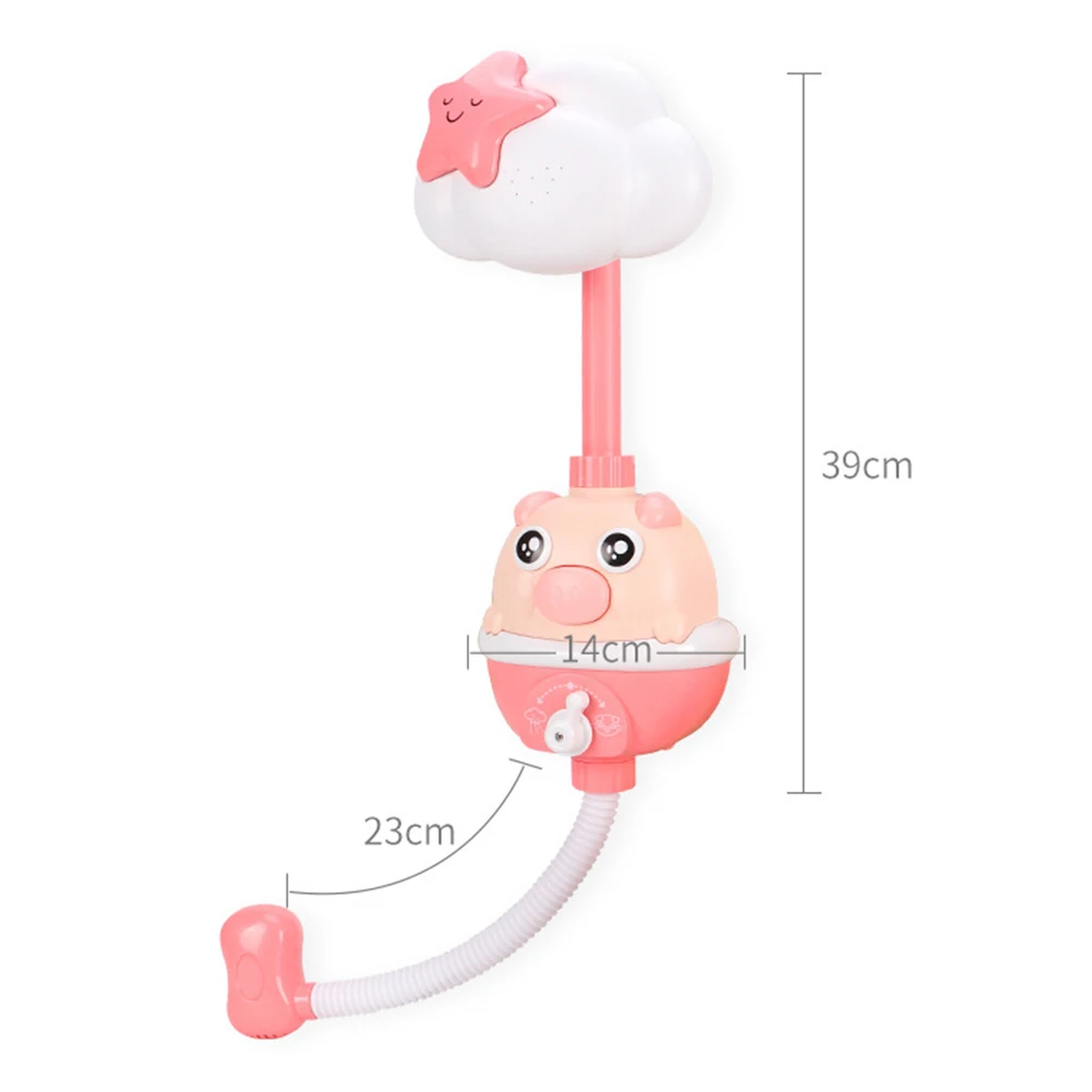 

Baby Shower Bath Toys Kids Electric Funny Cartoon Pig Sucker Water Faucet Spray Children Portable Interactive Present