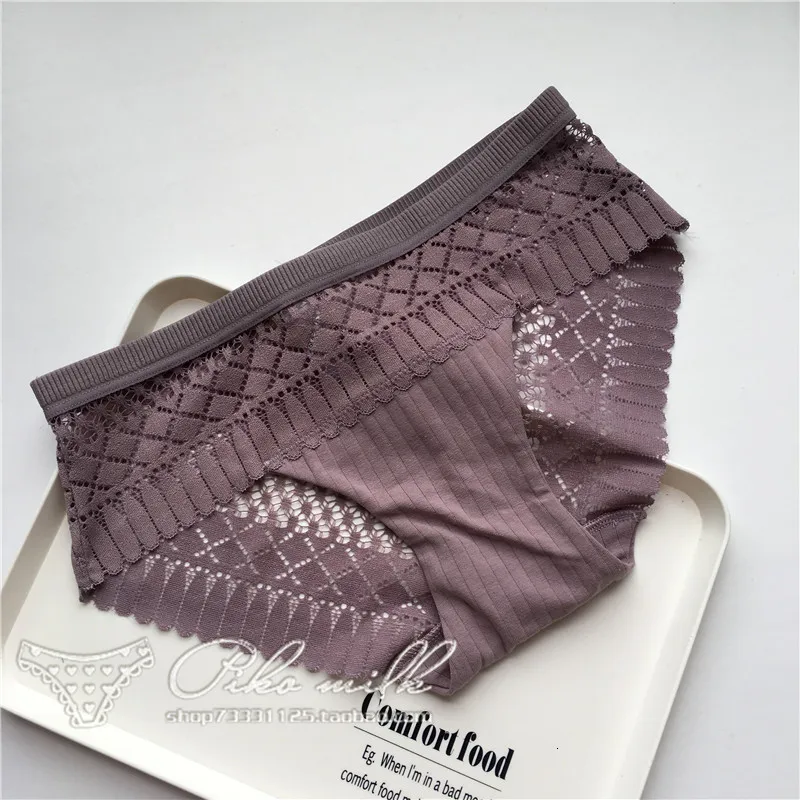 purple SP& CITY японские милые хлопковые трусики для женщин, мягкое нижнее белье, сексуальное женское белье, одноцветные геометрические трусы с рисунком - Цвет: purple