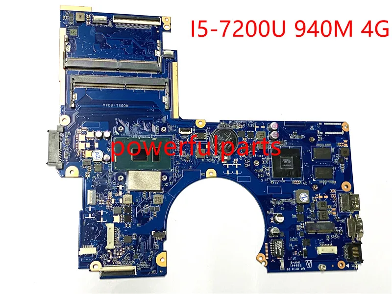 

Оригинальная и рабочая для HP 15-AU материнская плата 15T-AU материнская плата i5-7200u 940m 4GB DAG34AMB6D0