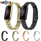 Ремешок для часов из нержавеющей стали 2021 для браслета Fitbit Luxe