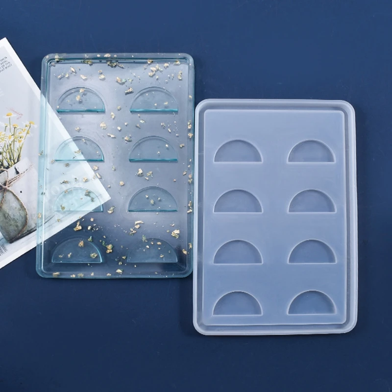 

Eyelashes Display Tray Resin Silicone Mold Cosmetic Care Container Resin Mold 83XF