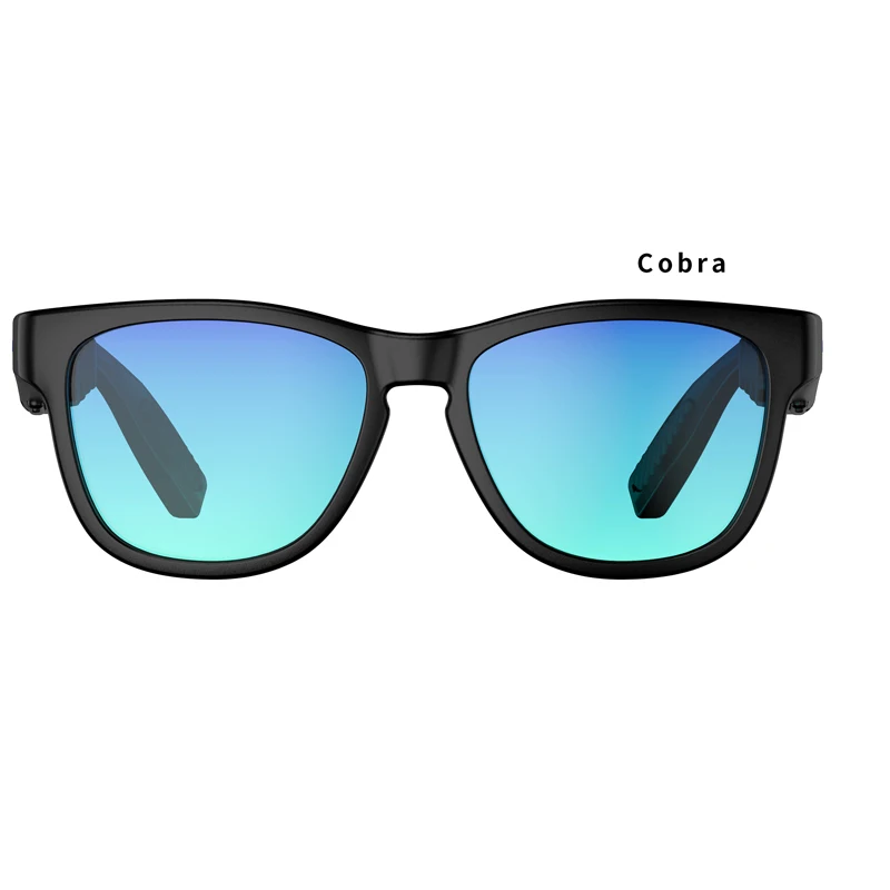 BLK frame Blue lens BGreen G2 спортивные bluetooth-наушники с костной проводимостью, поляризованные солнцезащитные очки, смарт-TWS, Беспроводная стереогарнитура Bluetooth - Цвет: BLK frame Blue lens