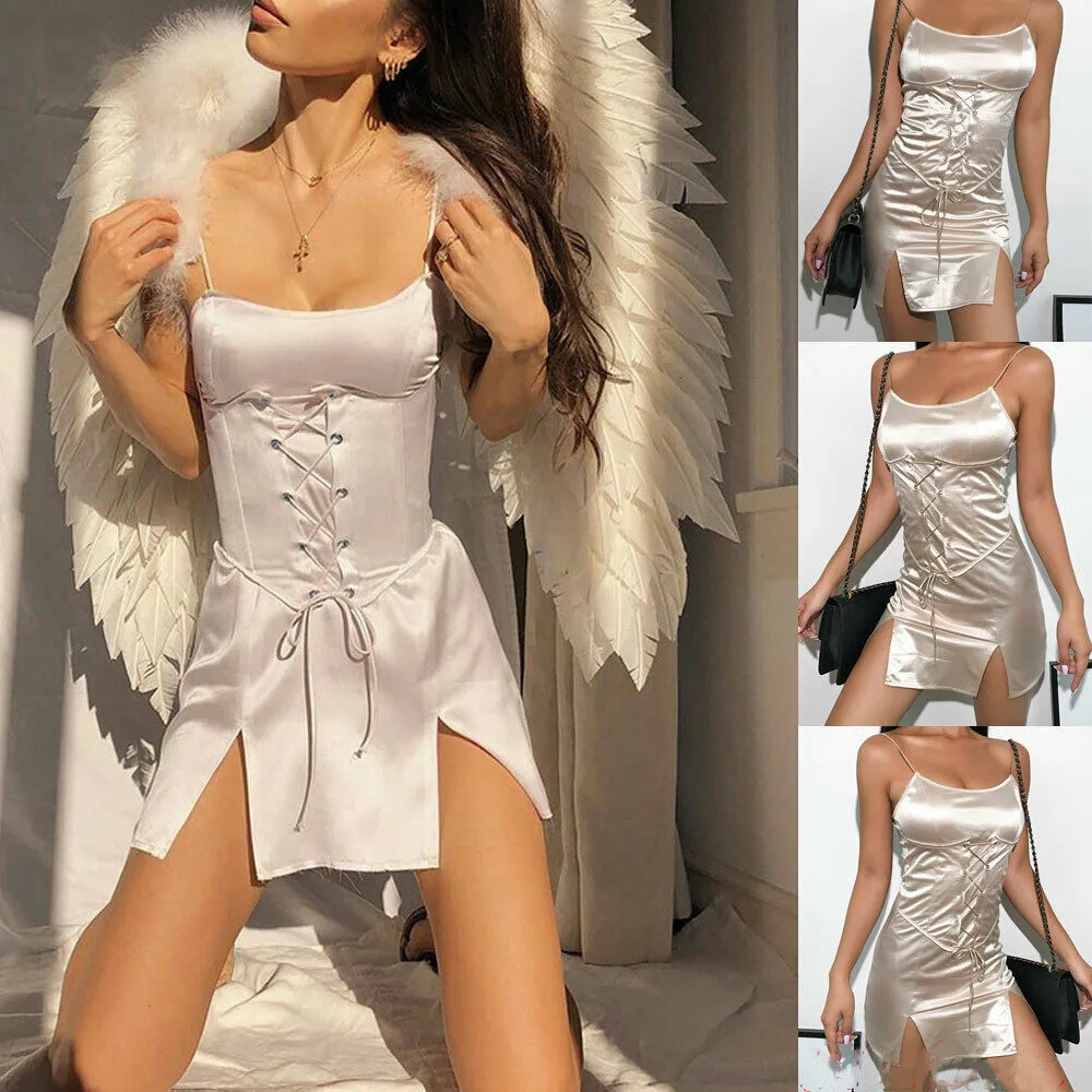 Новинка летнее женское сексуальное короткое мини платье без рукавов эластичное