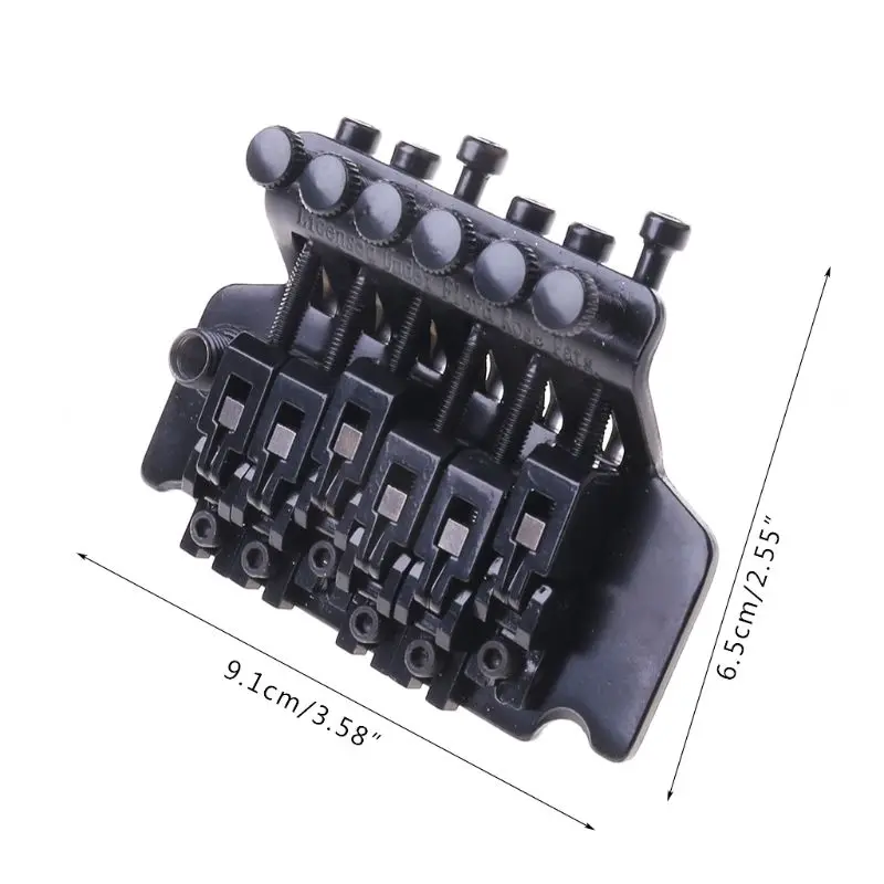 1 set schwarz tremolo brücke doppel verriegelung system gezogen elektrische gitarre saiten brücke gitarre teile für floyd rose lic ich