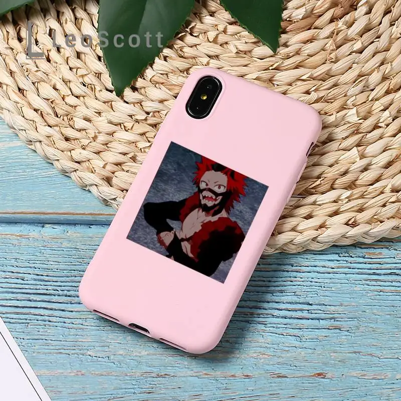 

kirishima My Hero Academia Anime Phone Case Candy Color for iPhone 11 12 mini pro XS MAX 8 7 6 6S Plus X 5S SE 2020 XR