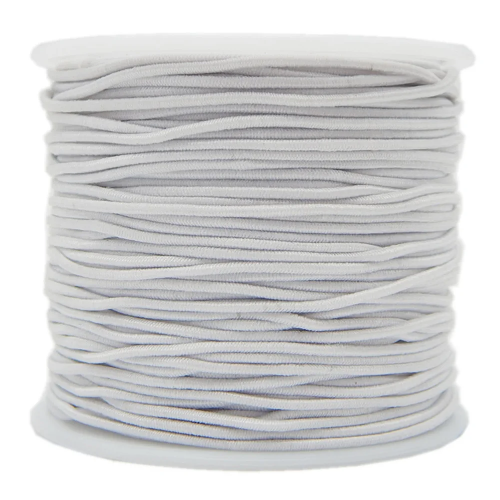 

High Stretch Round Rope Beading Sewing Accessories Garment Elastic Cord For Bracelet Core Spun Roll Jewelry Making Craft DIY