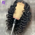 Свободный парик с глубокой волной 13x 6 на сетке спереди, бразильские неповрежденные волосы, HD прозрачный парик на сетке, плотность 250 для черных женщин, предварительно выщипанные