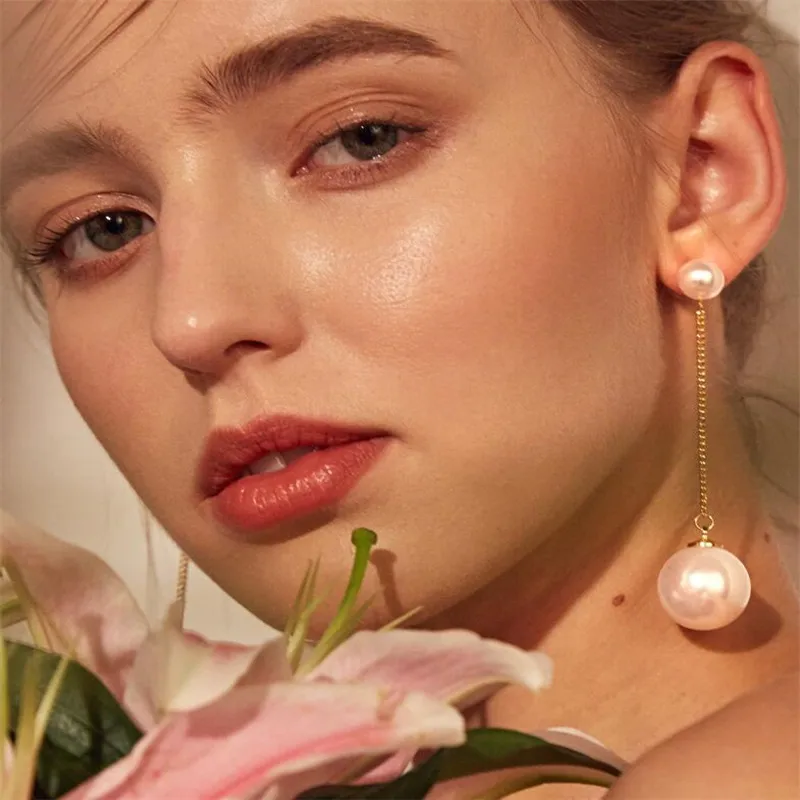 Женские винтажные серьги-подвески с имитацией жемчуга модные элегантные серьги