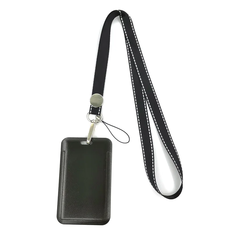 

Модные шнурки черного цвета с героями мультфильмов аниме, с именем автобуса, держатель для рабочего удостоверения, аксессуары, украшения, д...