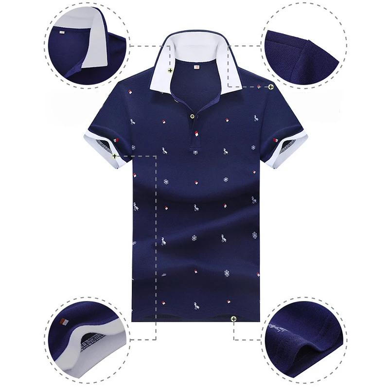 Летняя мужская рубашка поло с принтом короткий рукав рубашки топы футболки M-4XL |