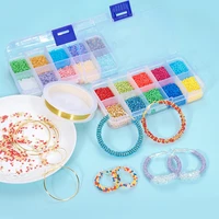 600 9000pcs mixed color beads bracelet earring hook copper wire jewelry making kits diy jewelry making accessories supplies sets