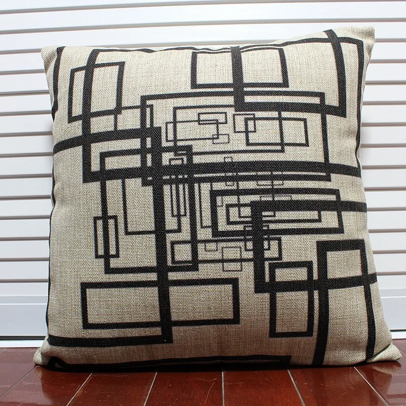 

Good quality cushion cover pillowcase black-white for sofa