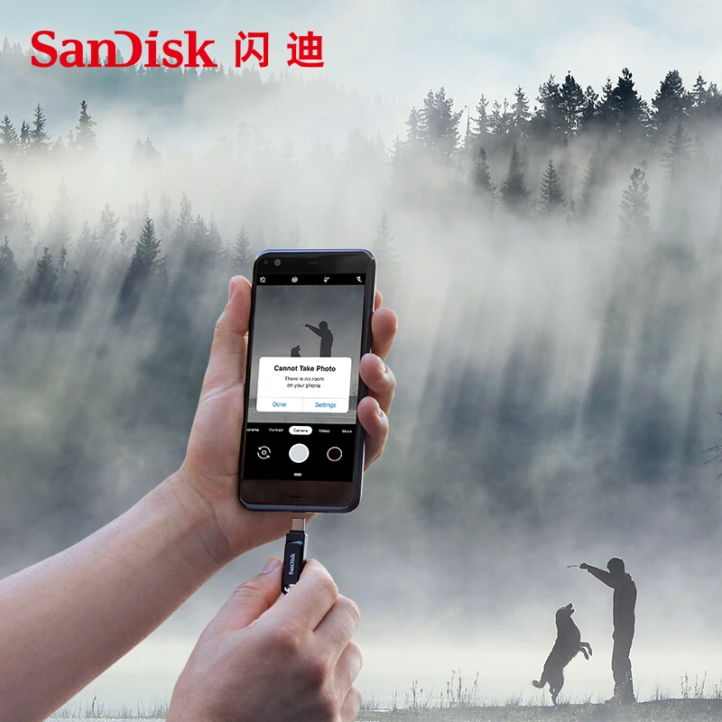 SanDisk USB флеш накопитель OTG 3 1 Type C 32 Гб 64 до 150 МБ/с./с Флешка 128 ГБ 256 для мобильного