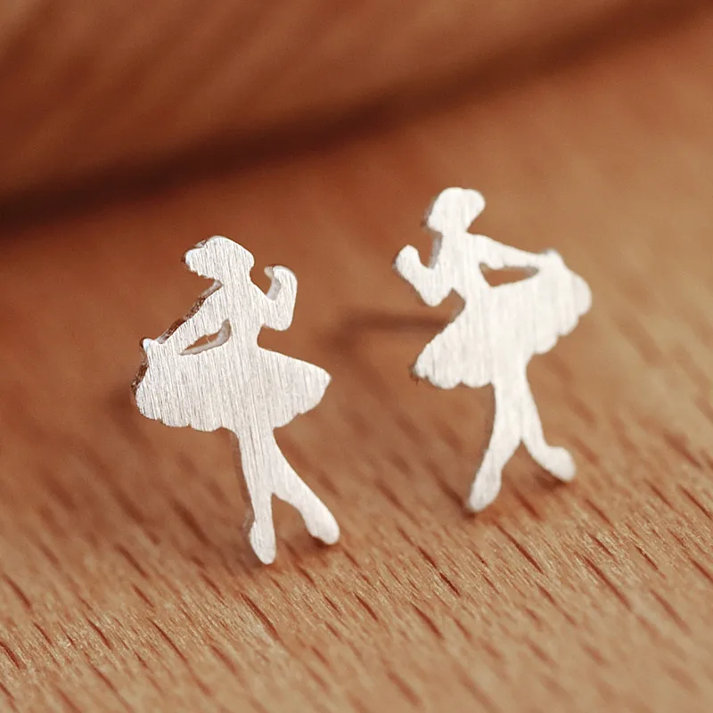 Гипоаллергенные серьги для танцовщицы маленького балета простые женские модные