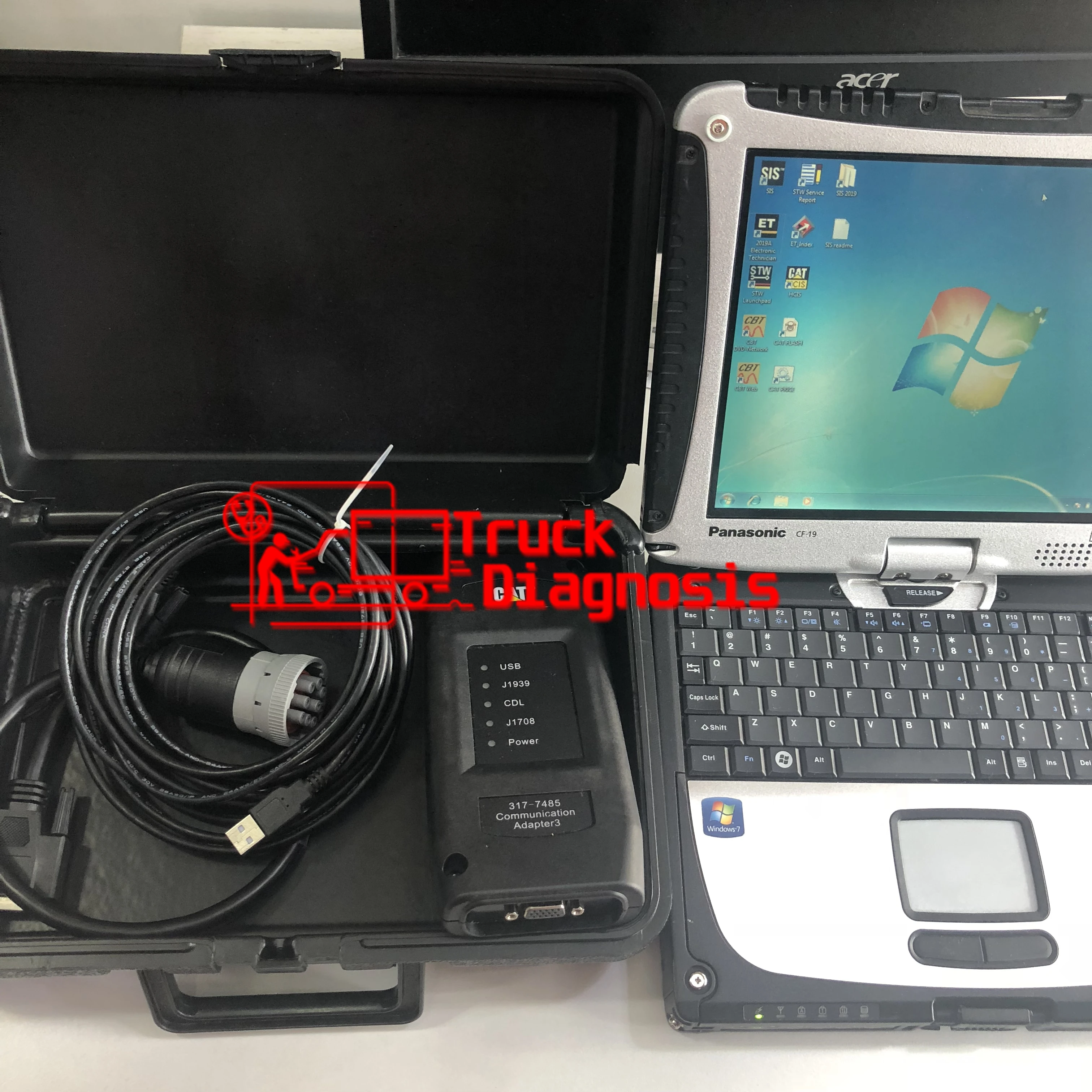 

For ET Communication Adapter III comm 3 diagnostic tool with ET3 diagnostic interface+catsis software+Flash software+t420 laptop