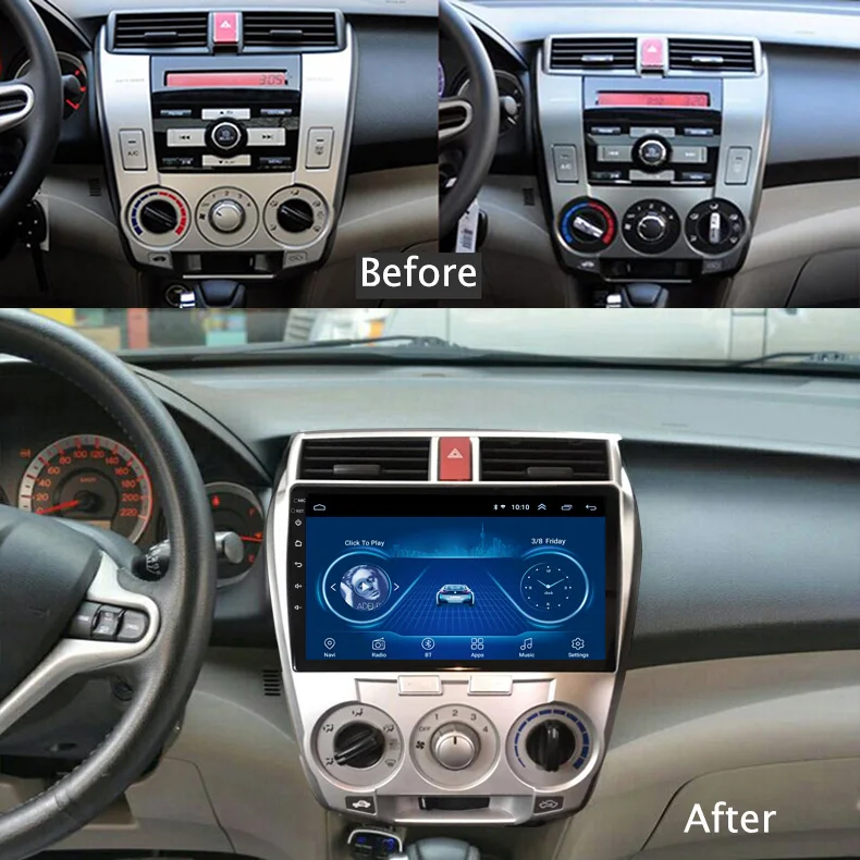 10 1 дюймов Wanqi 9 Автомобильная GPS навигация для Honda City 2008 2014 Поддержка стерео аудио