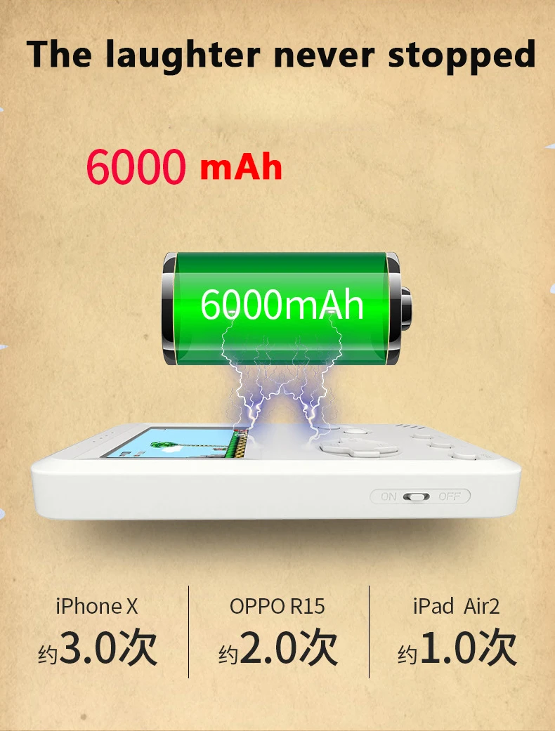 CooToo DY01 2 в 1 Ретро Ностальгический 6000 мАч power bank игровая консоль встроенный 99 Классическая маленькая игровая портативная игровая консоль