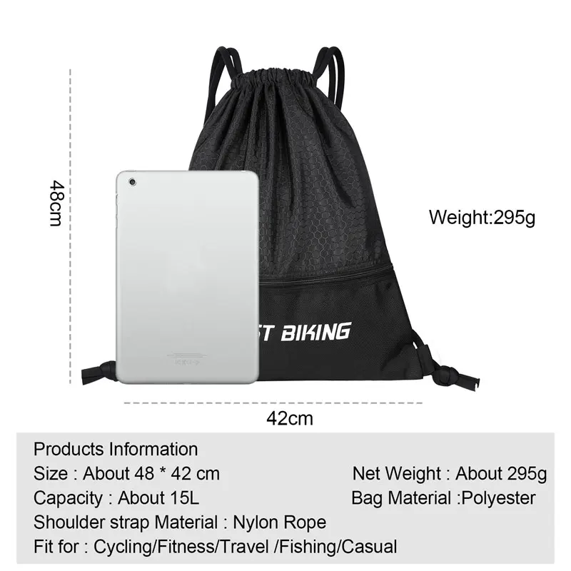 

Portable Outdoor Bags Cycling Helmet Bag 15L Backpack Climbing Drawstring Bags Basketball Gym Sports Travel Hiking Accessories