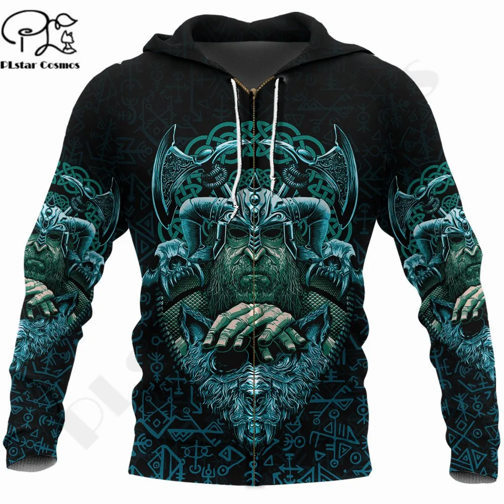 

PLstar Cosmos 3Dprint Newest Viking Warrior Tattoo Art Harajuku Streetwear Funny Unique Awsome Casual Hoodies/Sweatshirt/Zip A11