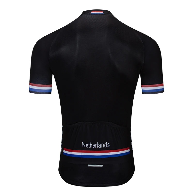 2021 новая команда Нидерландов черный Велоспорт Джерси по индивидуальному заказу