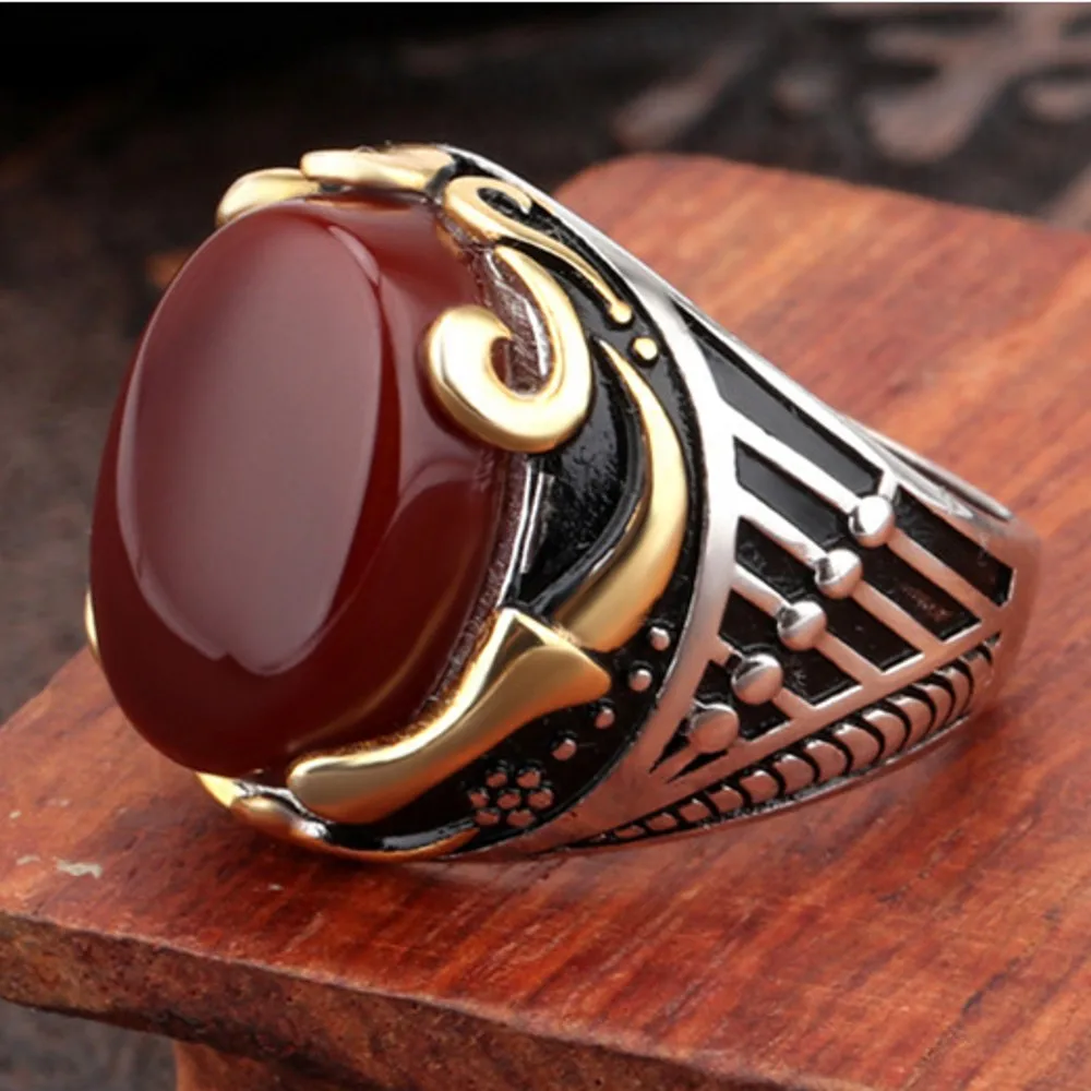 

BOCAI New fashion man ring s925 silver domineering personality retro ring for man