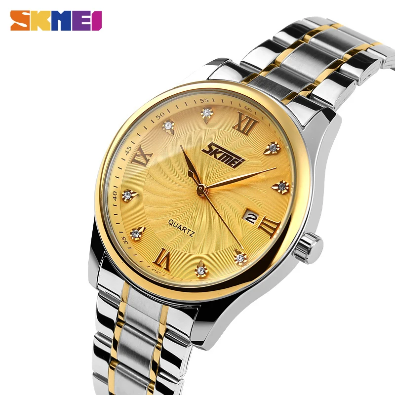 2020 SKMEI Luxury Men Quartz Watch Casual Business Watches Male Waterproof Wristwatches Top Brand Relogio Masculino 9101 Clock