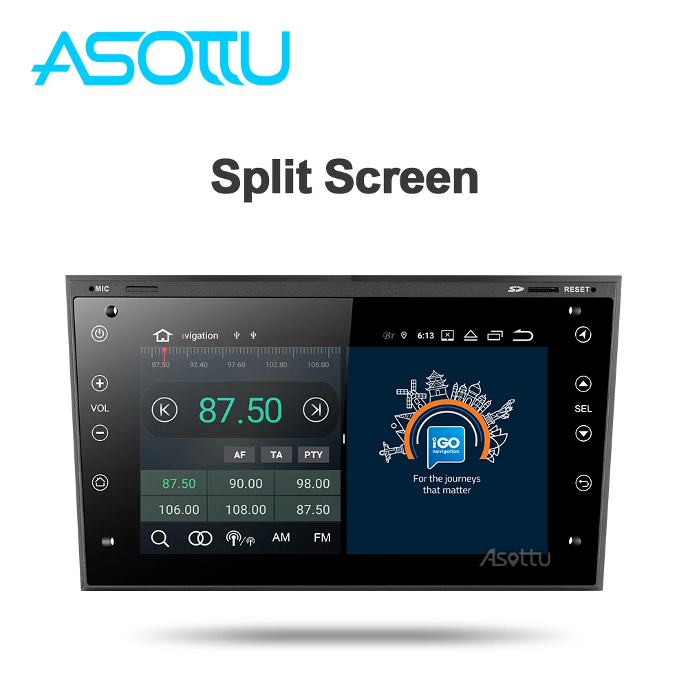 Автомобильный мультимедийный плеер Asottu OB601 Android 9 0 PX6 для opel Astra H Corsa Meriva Antara Zafira