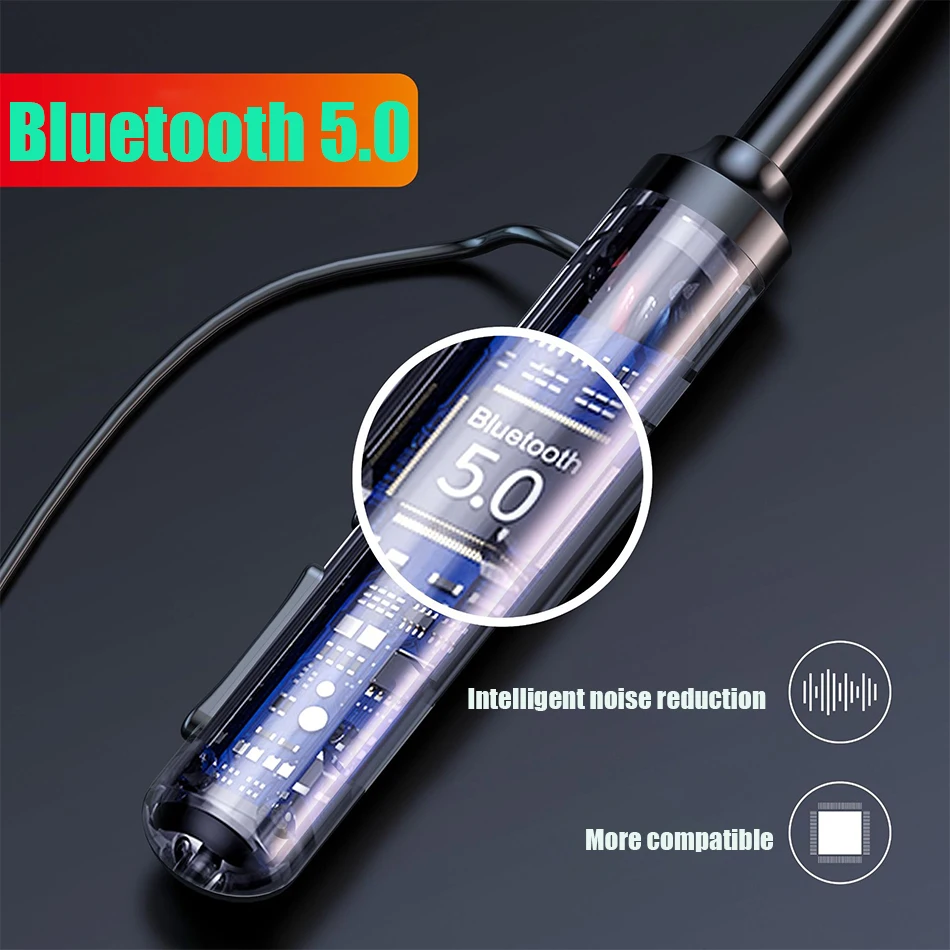 100 hours playback wireless bluetooth earphones magnetic sports running headset ipx5 waterproof sport earbuds noise reduction free global shipping
