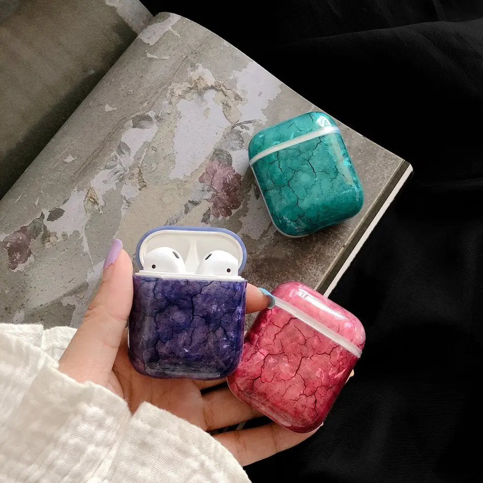 Чехол для AirPods, роскошный мраморный Корпус Раковины, чехол для наушников Airpods 2/i10/i11 TWS, Мягкий силикон IMD, защитный чехол