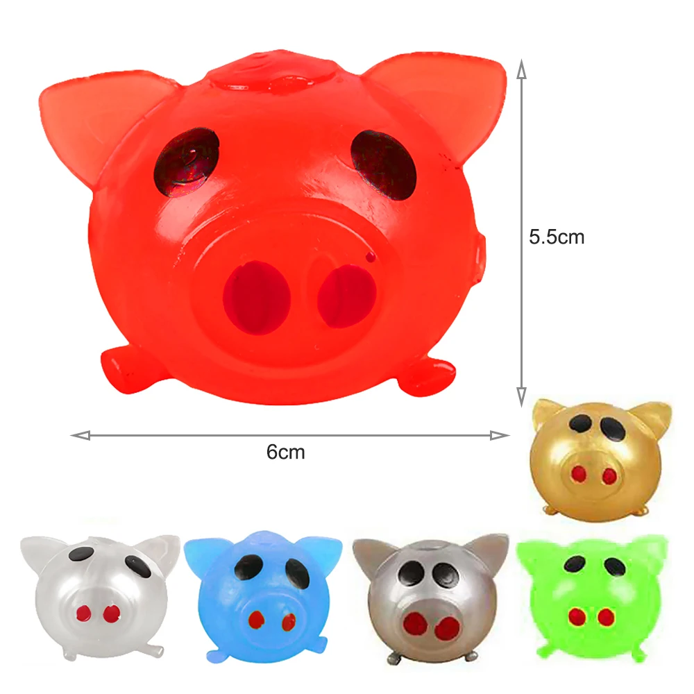 Желейная свинка золотой милый мяч липкая антистрессовая термопластичная резина
