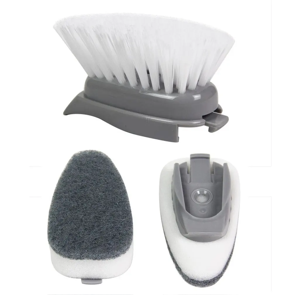 Щетка для мытья с длинной ручкой Pp + губка нейлоновая щетка посуды артефакт