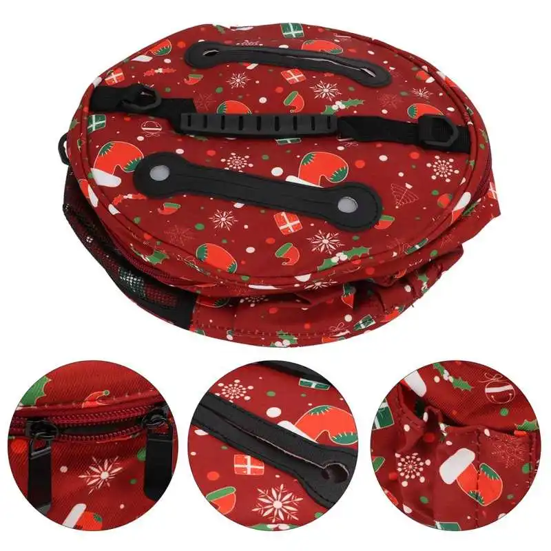 Сумка для вязания крючком с красным рождественским рисунком | Дом и сад